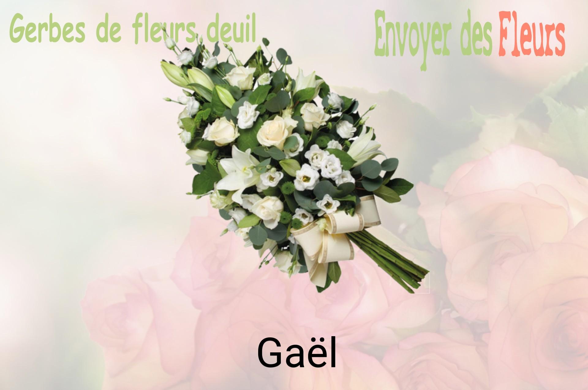Gerbe de fleurs de deuil livrée à Gaël